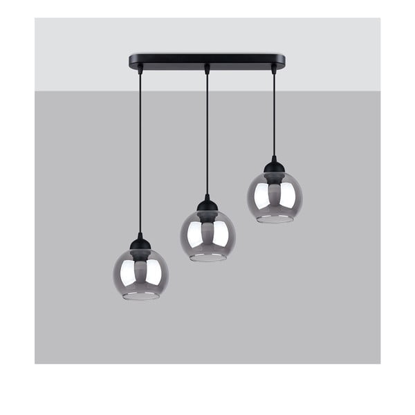 Čierne závesné svietidlo ø 15 cm Grande – Sollux-image-3