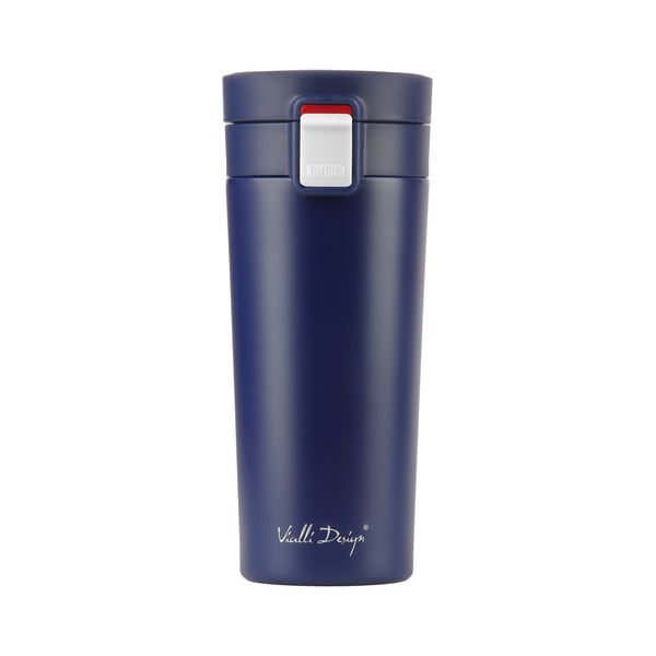 Tmavomodrý cestovný termohrnček Vialli Design Fuori, 400 ml-image-3