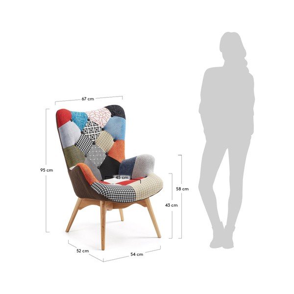 Kreslo La Forma Knut Patchwork-image-3
