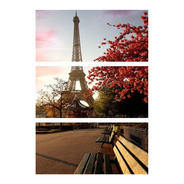 3-dielny obraz Jar v Paríži
