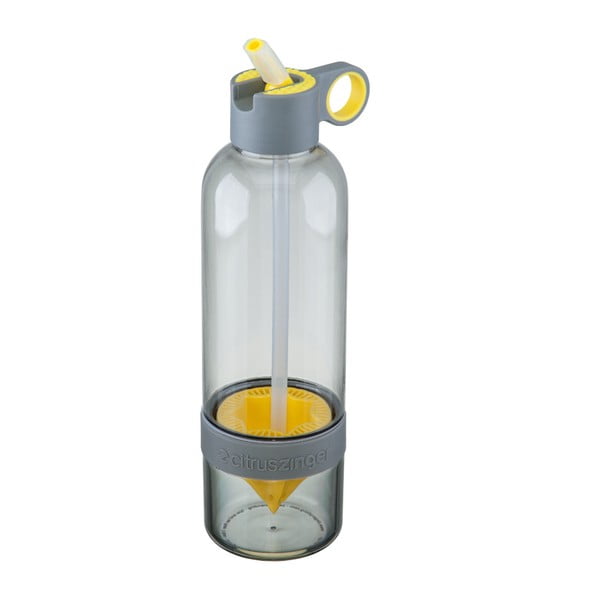 Športová fľaša na vodu s citrónom Citrus Zinger Šport Grey