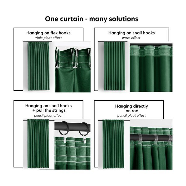 Zelený zamatový dimout záves 200x250 cm Velto – Filumi-image-4