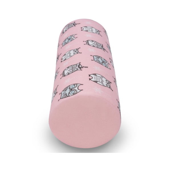 Ružový vankúš s motívom sovičiek KICOTI, 15 × 40 cm-image-2