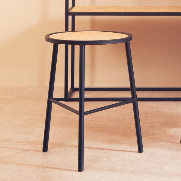 Čierna/v prírodnej farbe ratanová stolička Depok – Premier Housewares-image-4