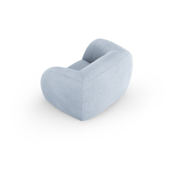 Svetlomodré kreslo z textílie buklé Essen – Cosmopolitan Design-image-3