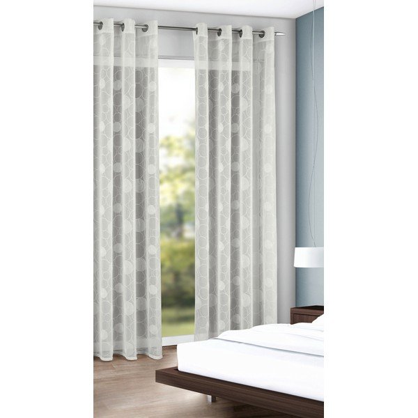 Biela záclona 135x245 cm Circles – Sehlbach-image-1