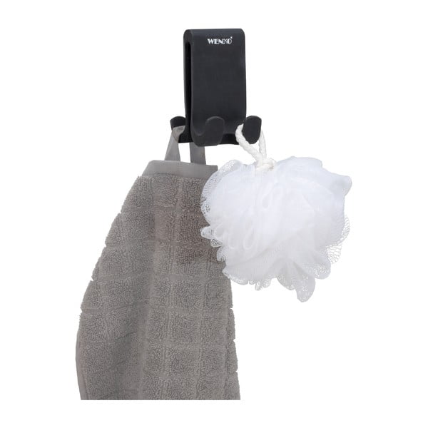 Čierny silikónový obojstranný závesný vešiak Wenko Verna-image-4