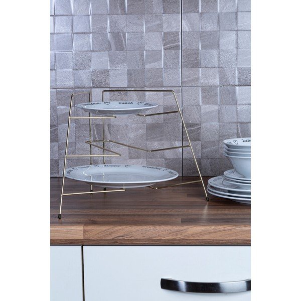 Kovová prídavná polička v zlatej farbe 37x25 cm Rowan – Premier Housewares-image-1