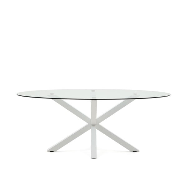 Jedálenský stôl so sklenenou doskou 100x200 cm Argo – Kave Home-image-2