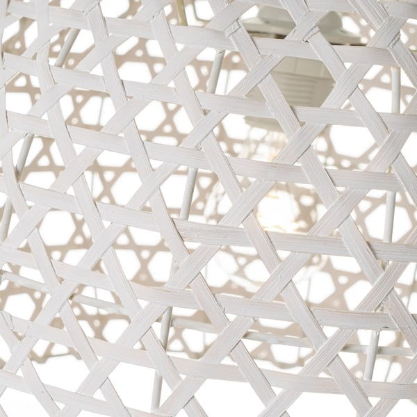 Krémové závesné svietidlo s bambusovým tienidlom ø 35 cm – Casa Selección-image-2