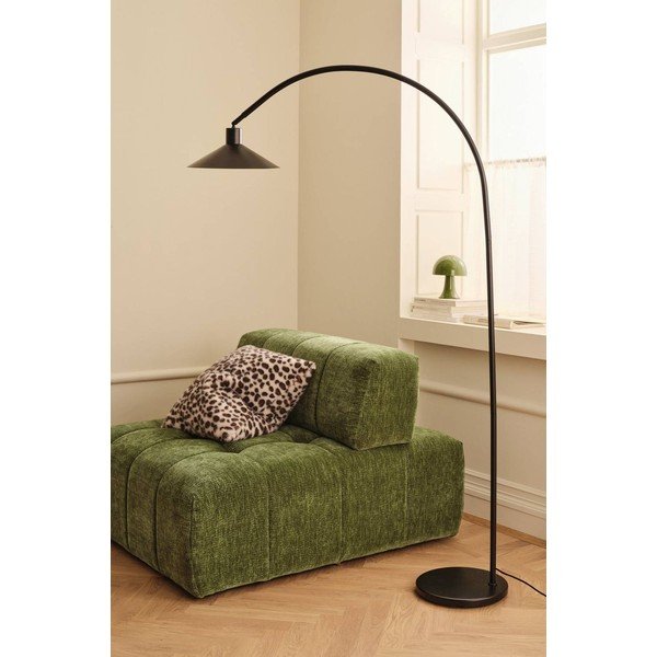 Čierna kovová stojacia lampa s ohýbateľnou konštrukciou (výška  169 cm) Louisiana – Ellos Home-image-1