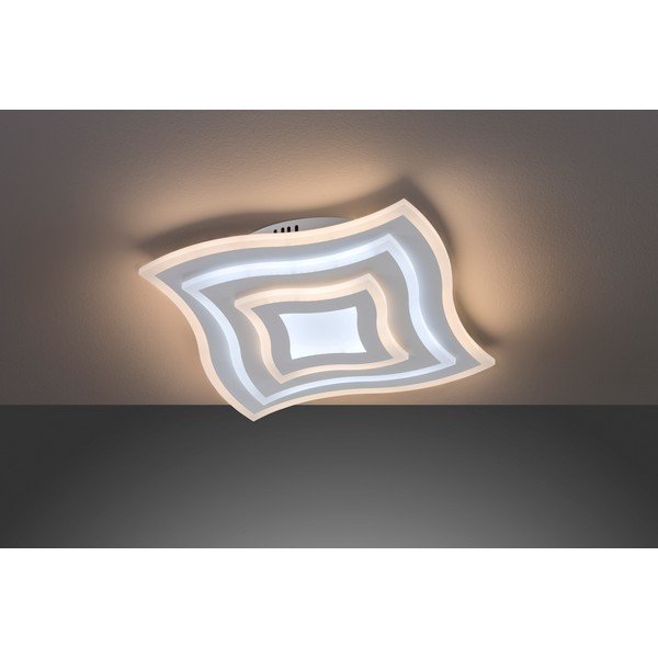 Biele kovové stmievateľné LED stropné svietidlo na diaľkové ovládanie 43x43 cm Gorden – Fischer & Honsel-image-4
