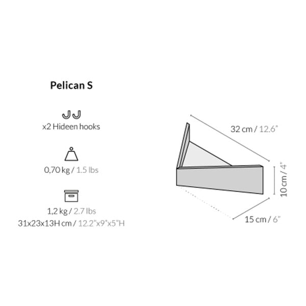 Sada 2 multifunkčných nástenných organizérov Woodendot Pelican Walnut S+M-image-4