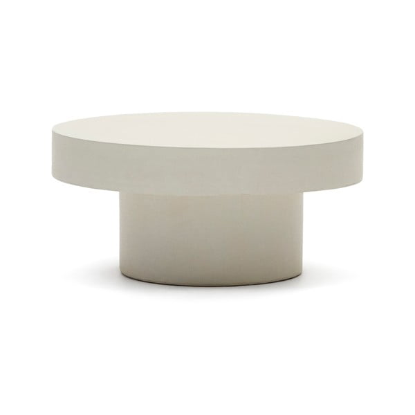 Betónový okrúhly záhradný odkladací stolík ø 66 cm Aiguablava – Kave Home-image-3