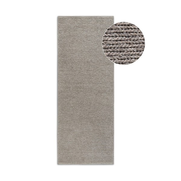 Svetlohnedý ručne tkaný vlnený behúň 80x200 cm Francois – Villeroy&Boch