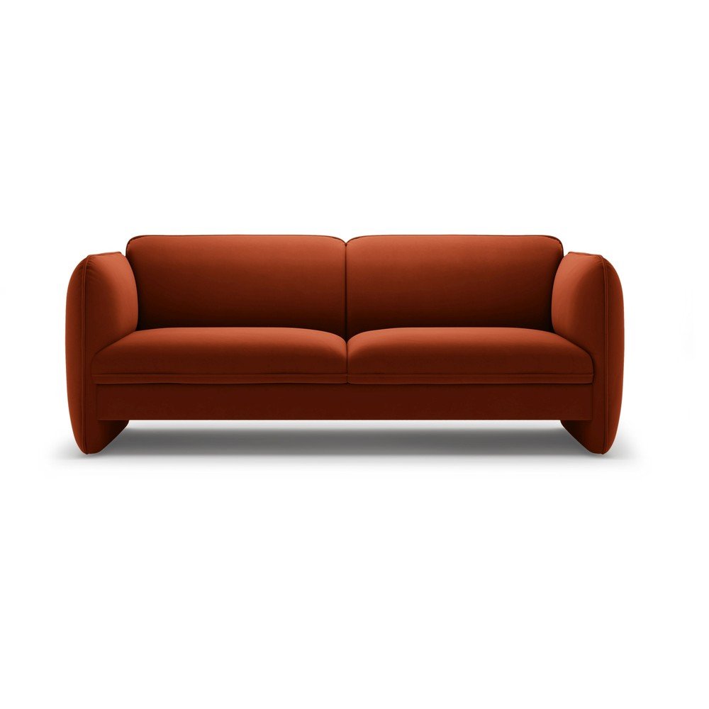 Zamatová pohovka v tehlovej farbe 204 cm Georgia – Micadoni