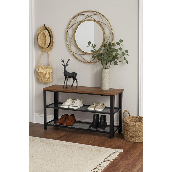 Čierny oceľový stojan na topánky 80x45x30 cm Arne – Bonami Essentials-image-1