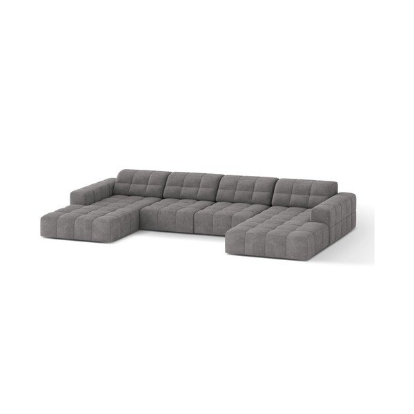 Sivá ženilková rohová pohovka (do tvaru "U") Chicago – Cosmopolitan Design-image-1
