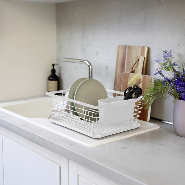 Biely kovový odkvapkávač 36x30 cm Drip – Wenko-image-1