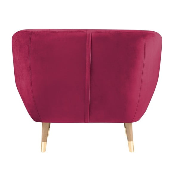 Ružové zamatové kreslo Mazzini Sofas Benito-image-4