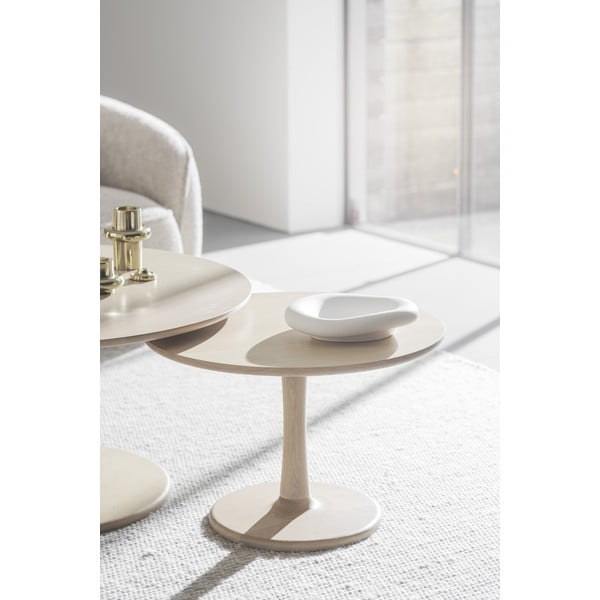 Okrúhly konferenčný stolík v dekore duba v prírodnej farbe 60x60 cm Hobart – Rowico-image-1