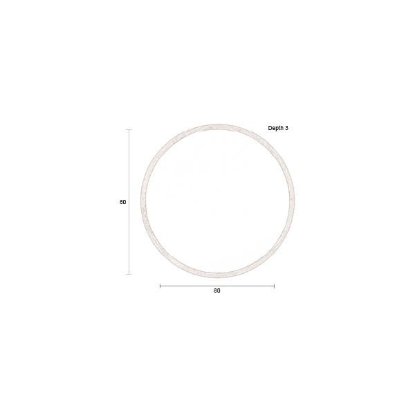 Nástenné zrkadlo s dreveným rámom ø 80 cm Gale – Dutchbone-image-4