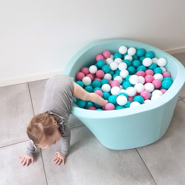 Modrý okrúhly detský bazénik s 200 loptičkami Misioo, 90 x 40 cm-image-1