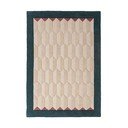 Ručne tkaný vlnený koberec v prírodnej farbe/zelenomodrý 200x290 cm Apex Border Wool – Flair Rugs