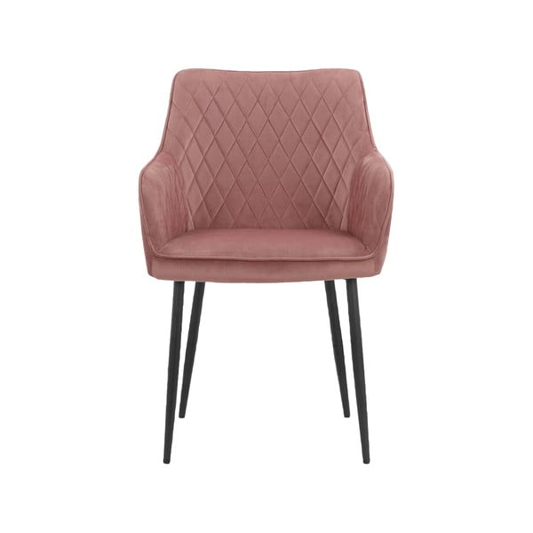 Svetloružové čalúnené jedálenské kreslá v súprave 2 ks Elvira – Støraa-image-2