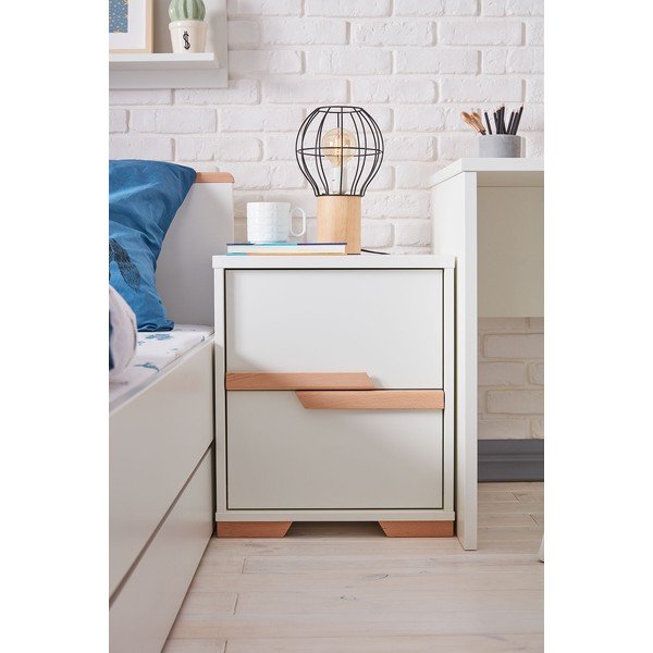Biely nočný stolík Pinio Snap-image-1