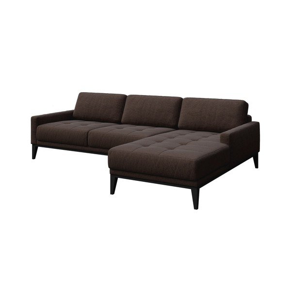 Hnedá rohová pohovka MESONICA Musso Tufted, pravý roh-image-2