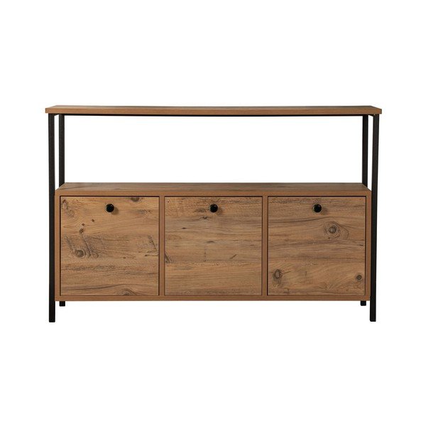 Konzolový stolík v dekore borovice v prírodnej farbe 29,5x120 cm Solace – Kalune Design