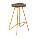 Barová stolička z brestového dreva v zlatej farbe/v prírodnej farbe (výška sedadla 78 cm) District – Premier Housewares
