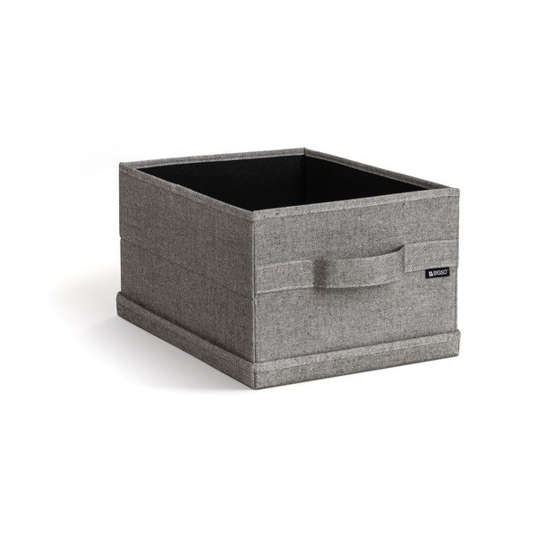 Sivý látkový úložný box s vekom 27x36x19 cm Soft Storage Small – Bigso-image-3
