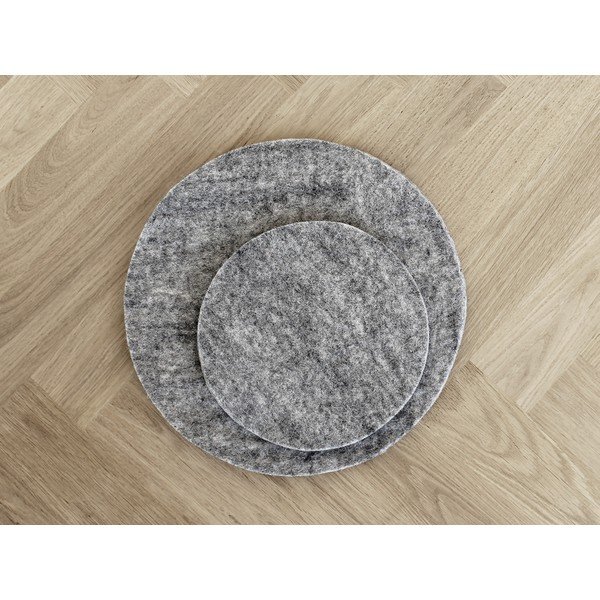 Oceľovosivá plstená podložka pod pohár z vlny Wooldot Felt Coaster, ⌀ 20 cm-image-1