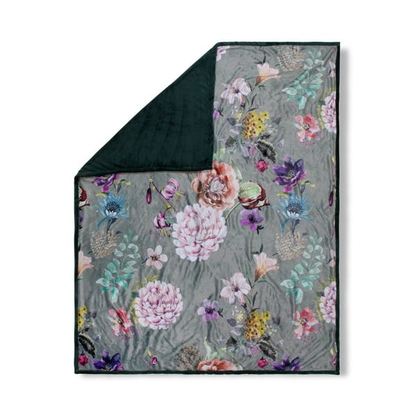 Zelená obojstranná deka Descanso Chloe, 130 x 160 cm