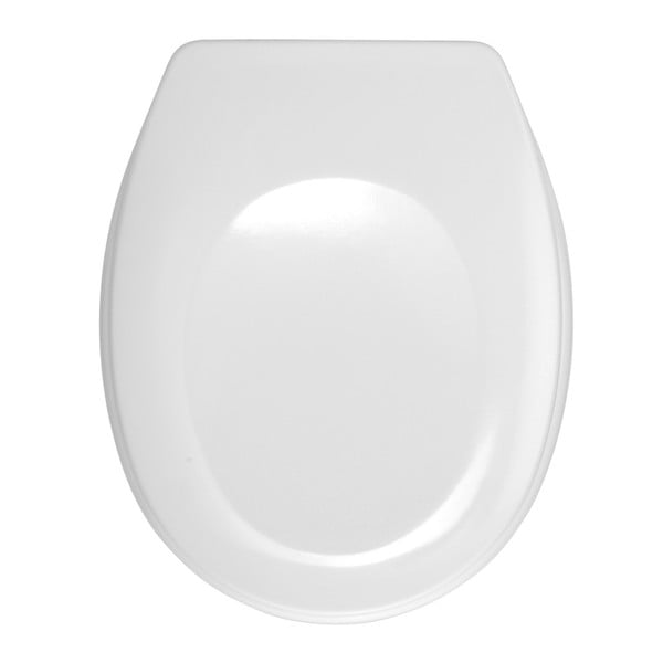 Biele WC sedadlo Wenko Bergamo, 44,4 × 37,3 cm