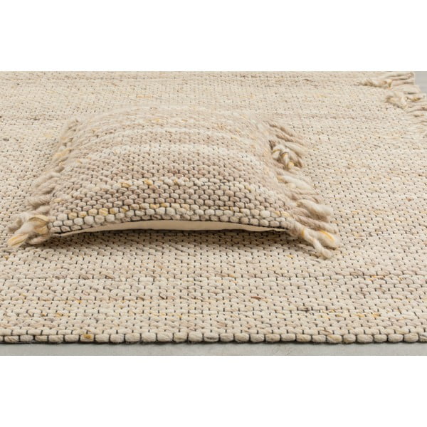Béžový vlnený koberec Zuiver Frills, 170 x 240 cm-image-2