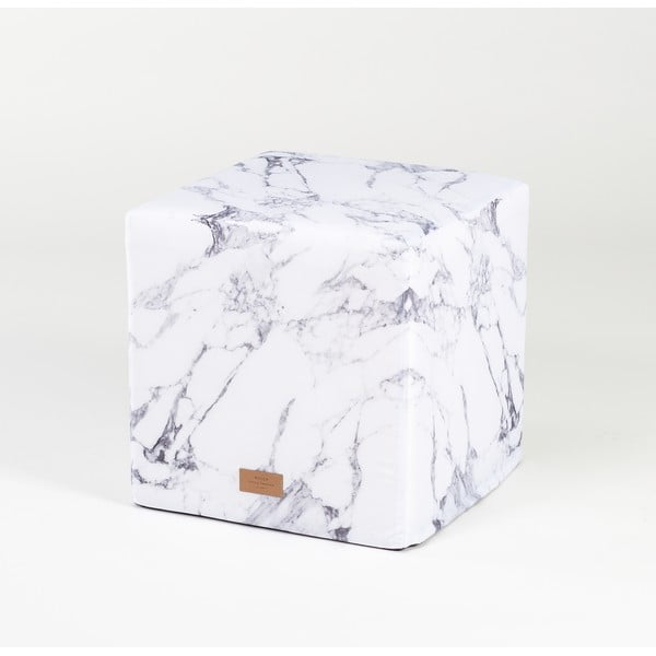 Puf White Marble