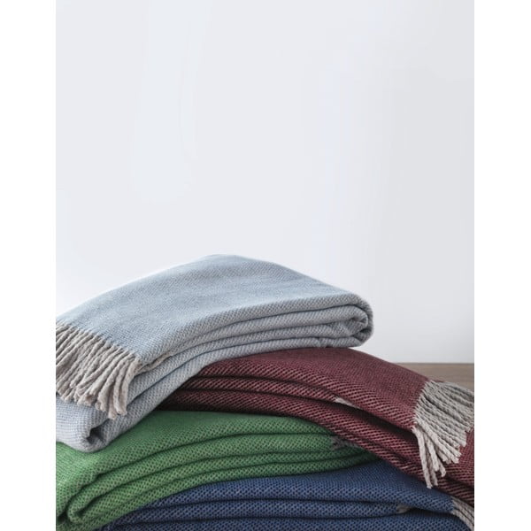 Vínovočervený pléd s podielom bavlny Euromant Jade, 140 x 180 cm-image-1