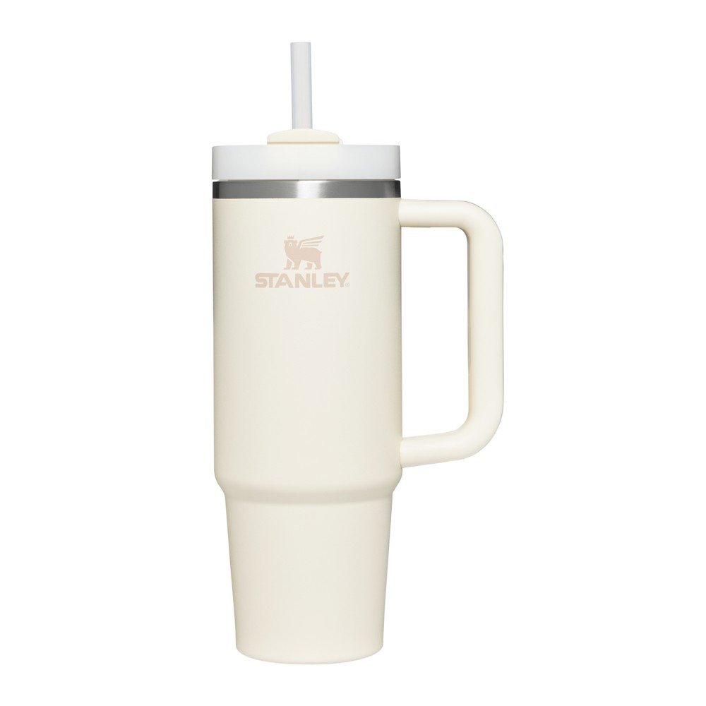 Krémovobiela termoska so slamkou z nehrdzavejúcej ocele 890 ml Quencher H2.O FlowState™ Tumbler Cream 2.0 – Stanley