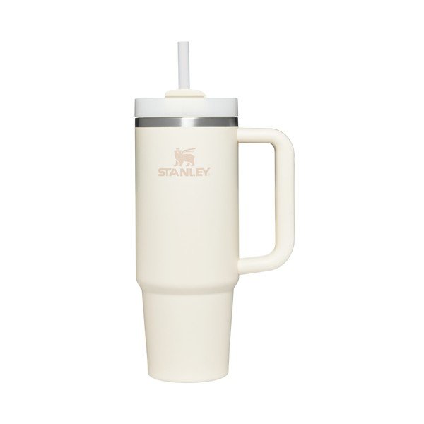 Krémovobiela termoska so slamkou z nehrdzavejúcej ocele 890 ml Quencher H2.O FlowState™ Tumbler Cream 2.0 – Stanley