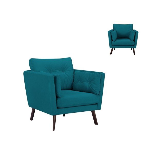 Tyrkysové kreslo Mazzini Sofas Elena Cotton-image-3