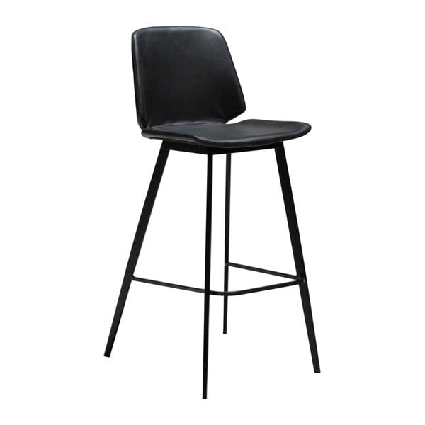 Čierna barová stolička z imitácie kože DAN-FORM Denmark Swing, výška 105 cm