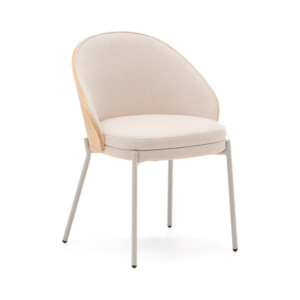 Krémová/v prírodnej farbe jedálenská stolička Eamy – Kave Home