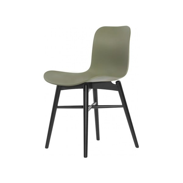 Zelená jedálenská stolička NORR11 Langue Dark