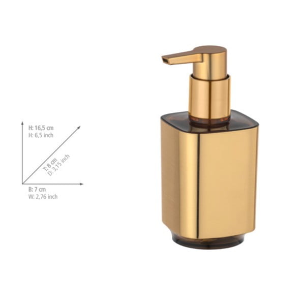 Dávkovač mydla v zlatej farbe Wenko Auron-image-1