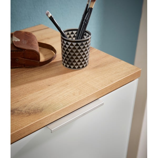 Biela skrinka na topánky v dekore duba Telde - Germania-image-1