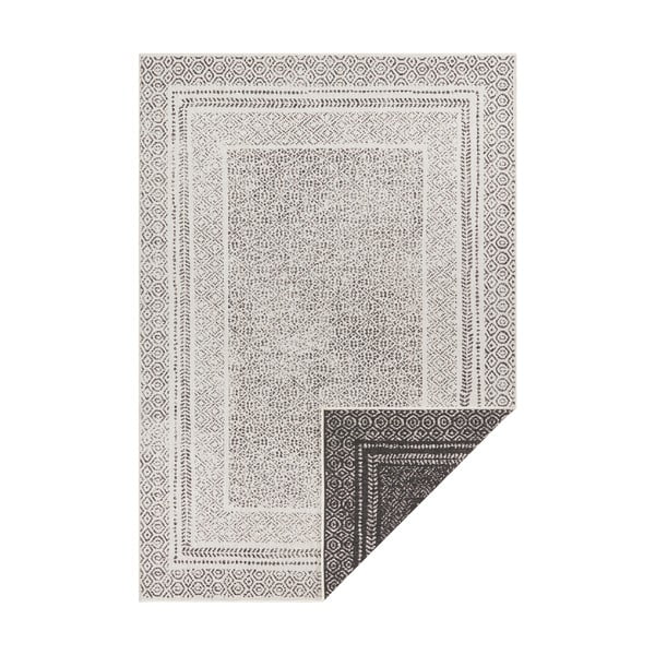 Čierno-biely vonkajší koberec Ragami Berlin, 120 x 170 cm