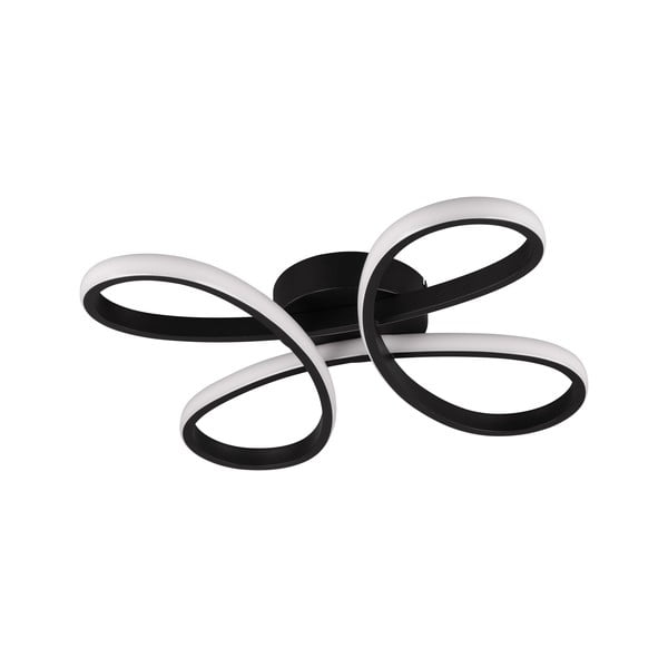 Čierne LED stropné svietidlo 40x40 cm Fly – Trio-image-3